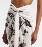 Agua by Agua Bendita Lavanda cotton and silk beach cover-up