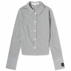 JW Anderson Women's Shrunken Shirt in Charcoal/White