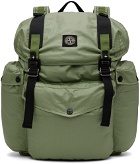 Stone Island Green Mussola Gommata Backpack