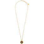 Versace Gold Round Medusa Pendant Necklace