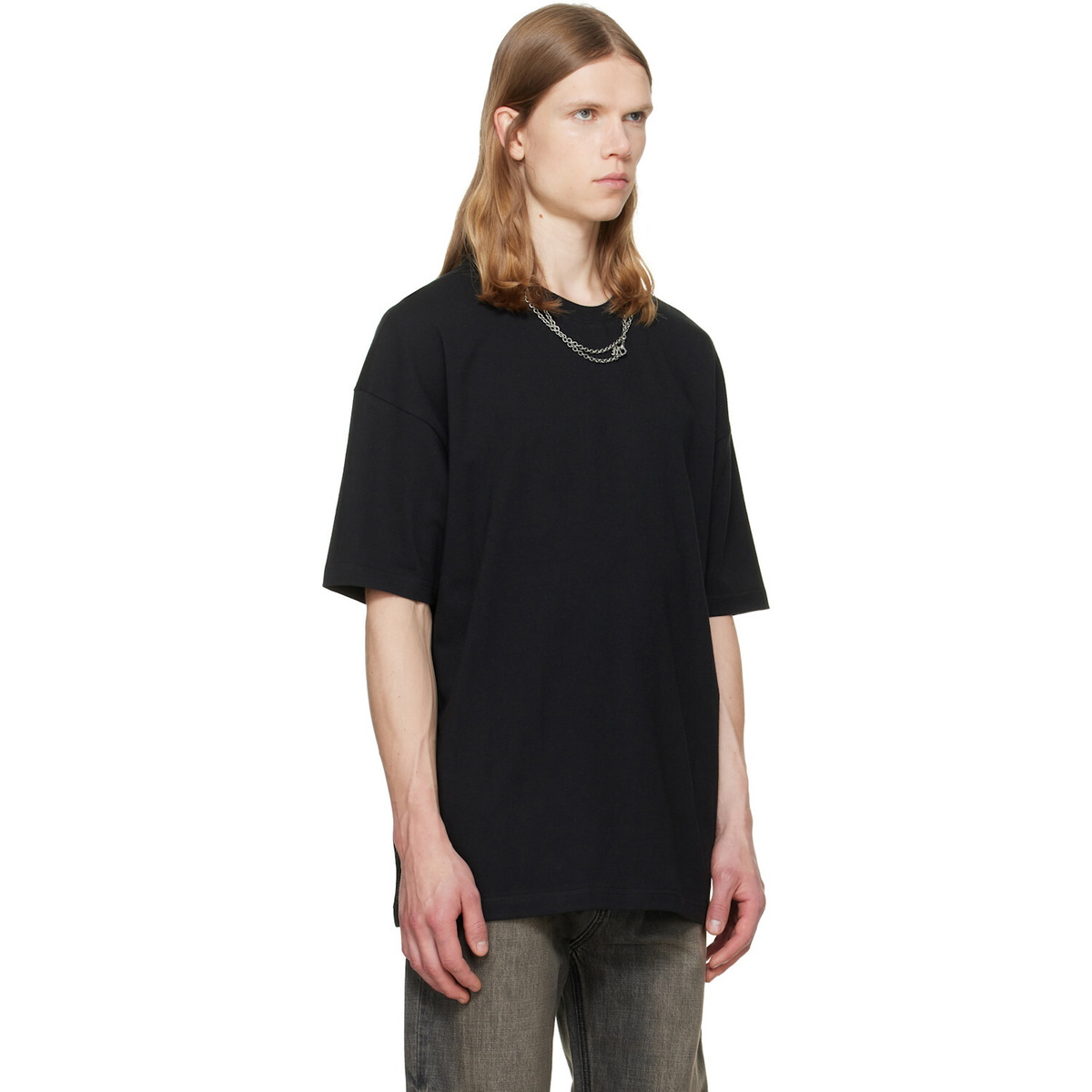 We11done Black Chain Necklace T-shirt