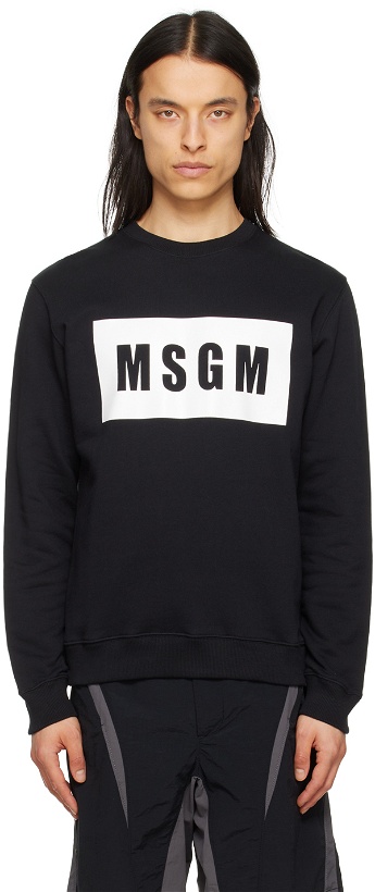 Photo: MSGM Black Printed Sweatshirt