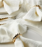 L'Objet x Jessica McCormack set of 4 knotted metal napkin rings