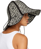 GCDS Black Monogram Bucket Hat