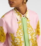 Versace Printed silk twill shirt