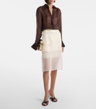 Xu Zhi Embroidered linen and silk shirt
