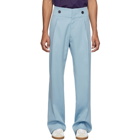 Lanvin Blue Wool High-Waisted Trousers