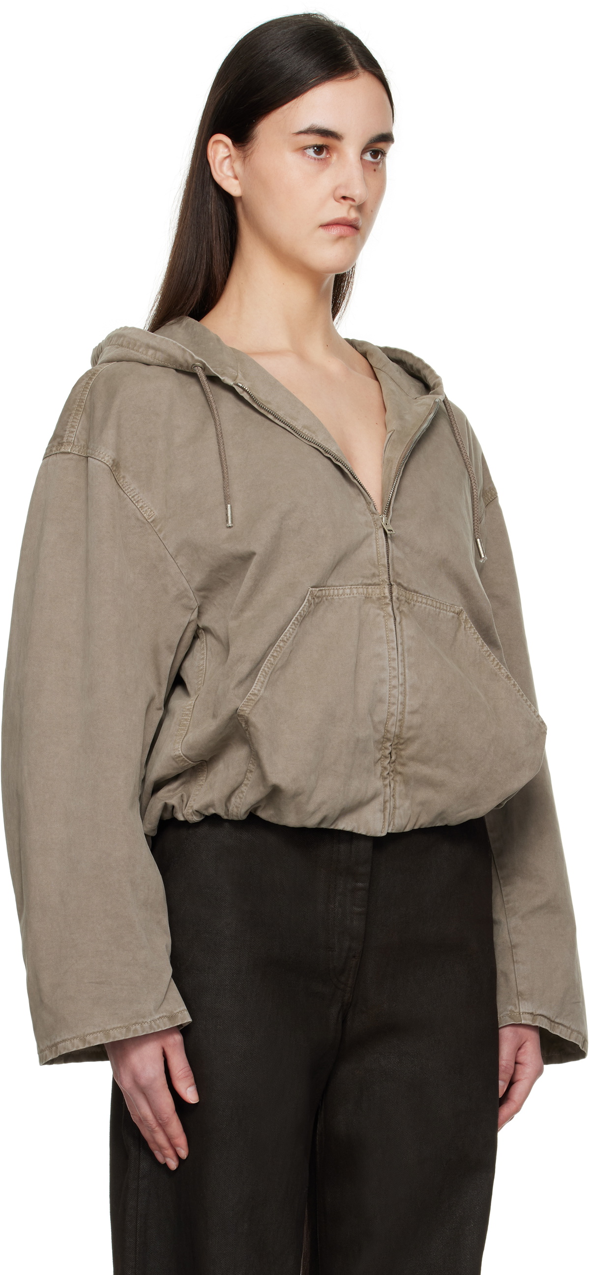 Acne Studios Gray Heavy Twill Bomber Jacket