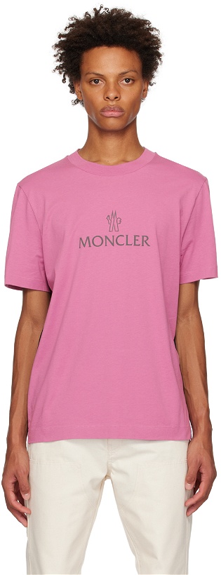 Photo: Moncler Pink Garment-Washed T-Shirt