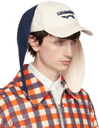 Charles Jeffrey LOVERBOY Off-White & Navy Colour Block Bunny Cap
