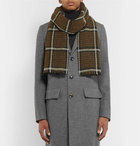 Mr P. - Checked Wool-Blend Scarf - Men - Mustard