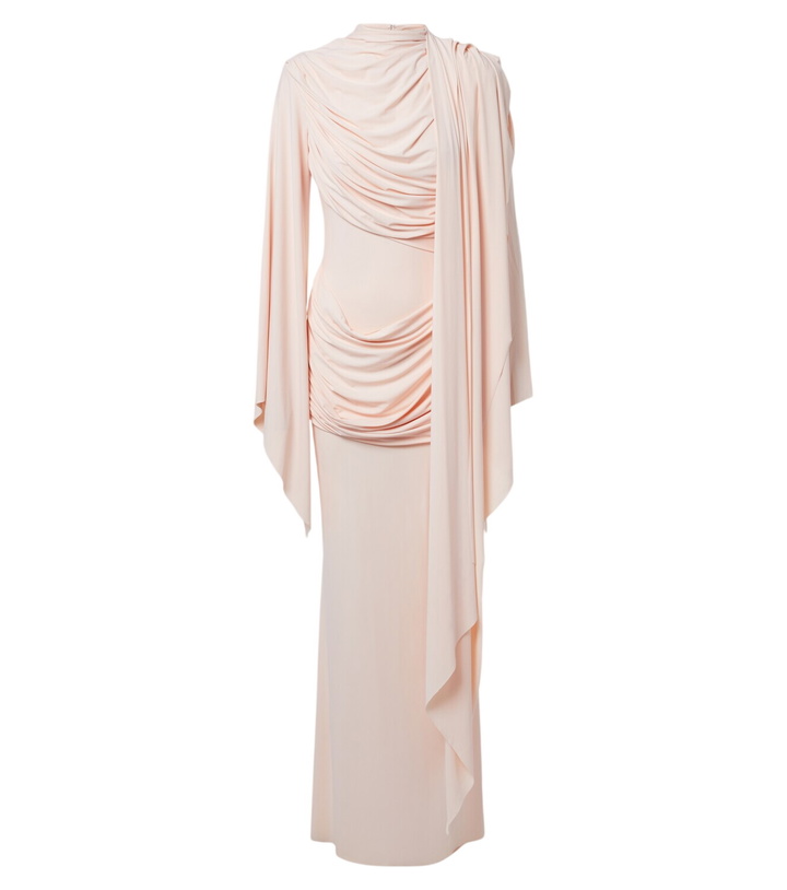 Photo: De La Vali Perisa draped caped jersey maxi dress