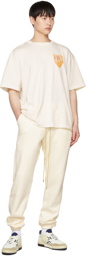 Rhude Off-White Embroidered Lounge Pants