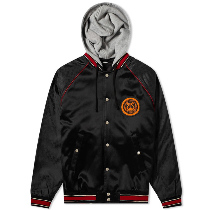 Photo: Gucci Hood Insert Logo Varsity Jacket