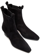 Aeyde Agata 35 Suede Ankle Boots Black