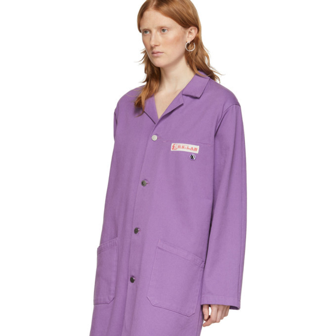 Raf Simons Purple Denim Lab Coat