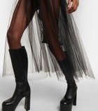 Noir Kei Ninomiya Overlay-tulle maxi dress