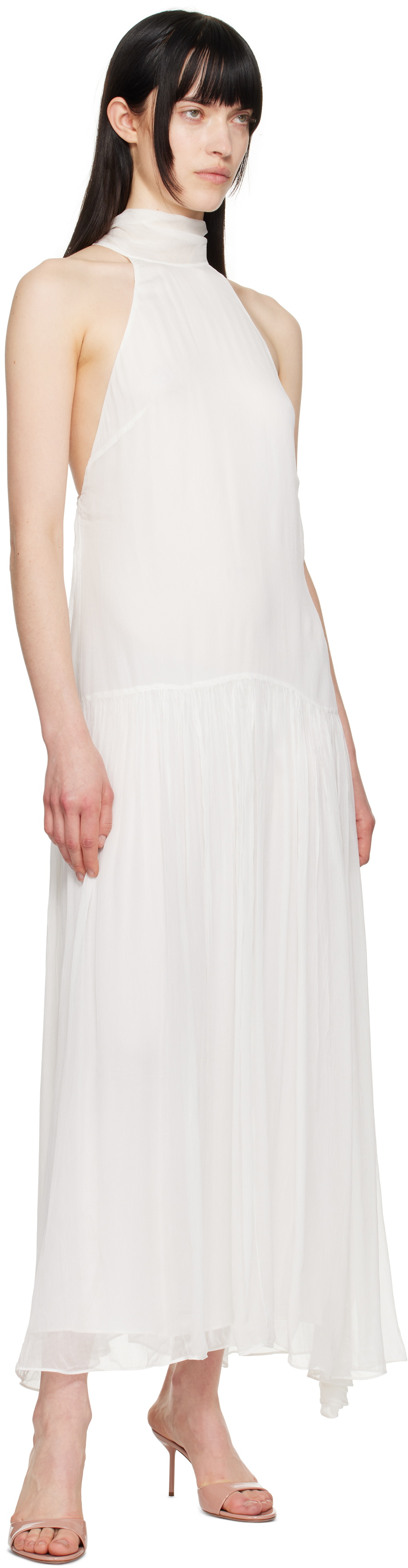 BEC + BRIDGE White Inka High Neck Maxi Dress