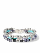 Peyote Bird - Set of Three Sterling Silver Multi-Stone Beaded Bracelets