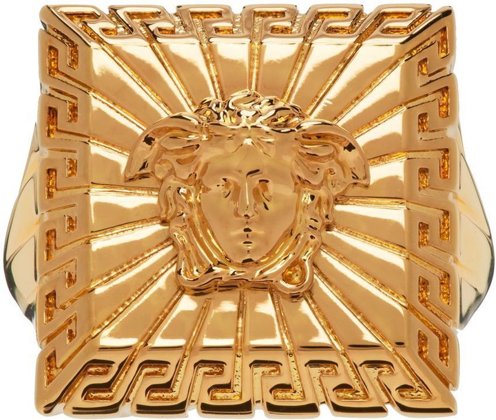 Photo: Versace Gold Medusa Square Ring