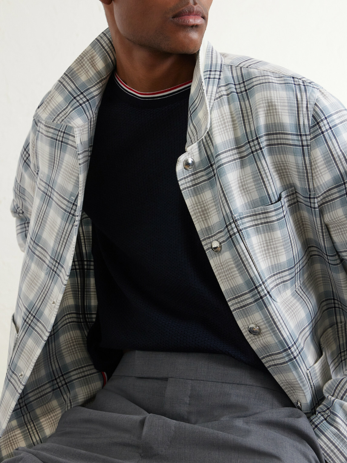 Thom Browne - Pointelle-Knit Cotton and Linen-Blend T-Shirt - Blue