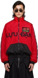 LU'U DAN Red & Black Shell Jacket