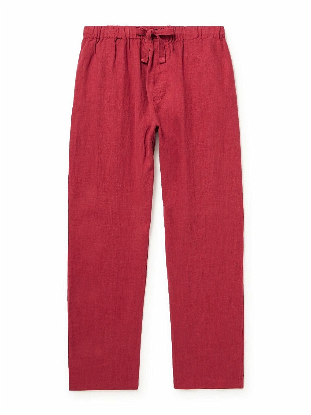 Photo: Desmond & Dempsey - Linen Pyjama Trousers - Red