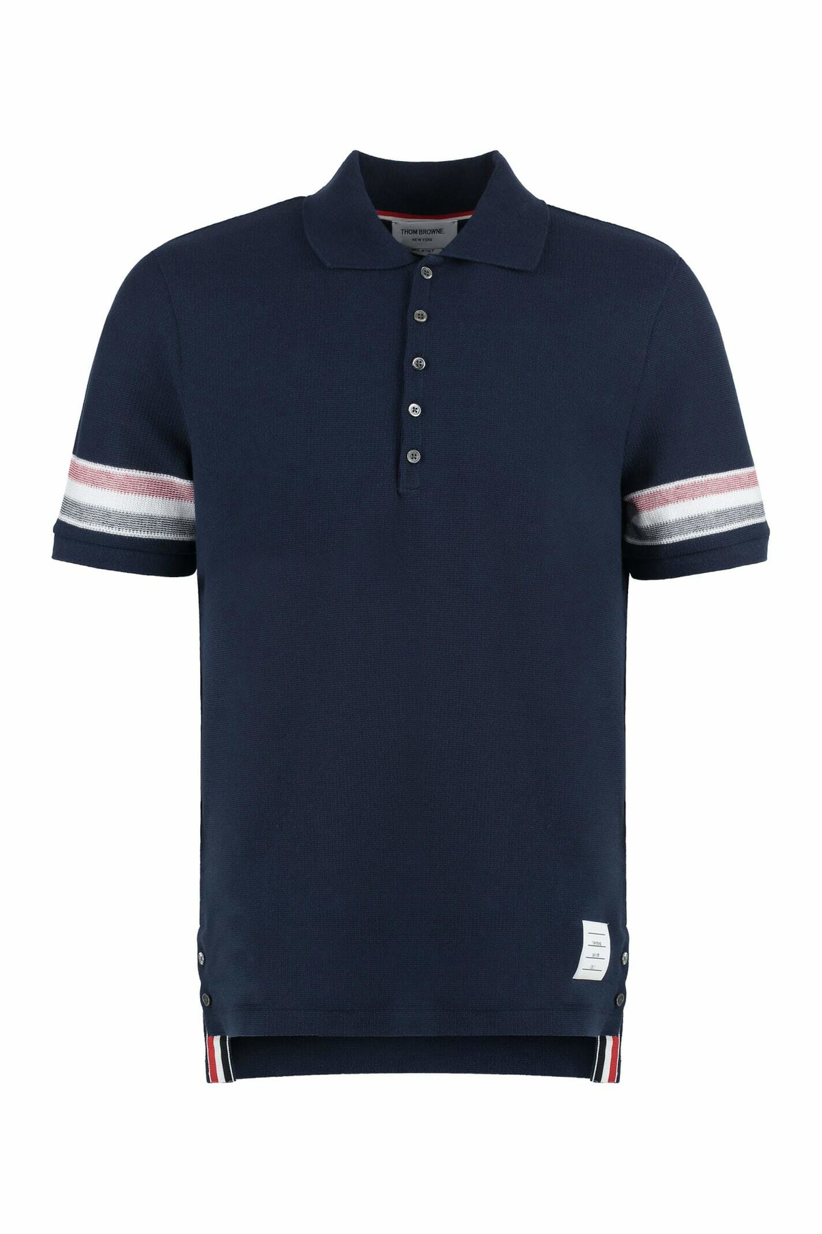 【関税&送料込】Thom Browne Cotton Pique T-Shirt Thom Browne - Piqué cotton t-shirt blue - The Corner