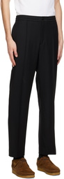 Solid Homme Black Pintuck String Trousers