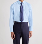 BRIONI - William Slim-Fit Cutaway-Collar Cotton-Twill Shirt - Blue