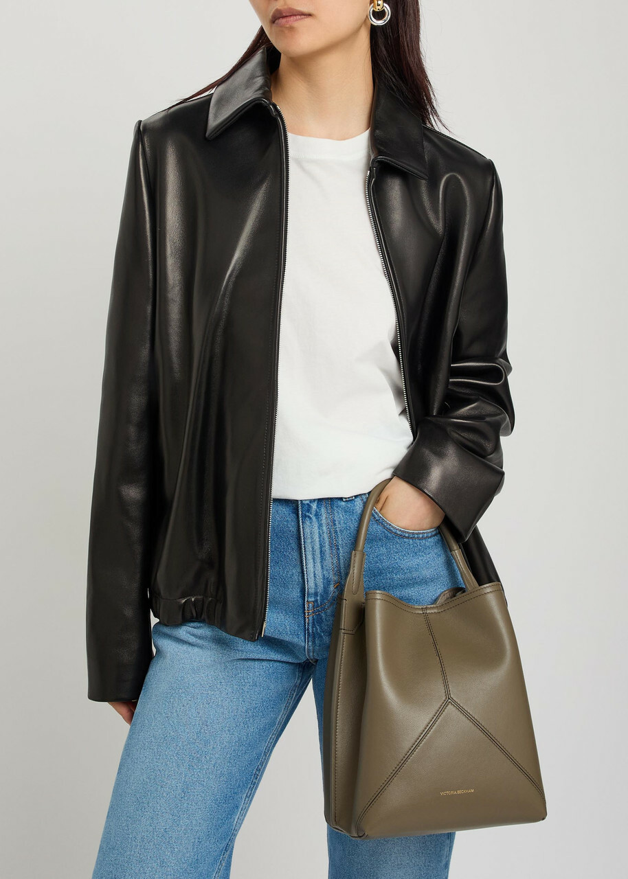 Victoria Beckham Victoria Leather Bucket bag - Khaki - One Size