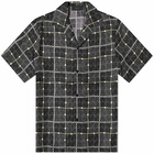 AMIRI Men's Charm Check Silk Vacation Shirt in Black