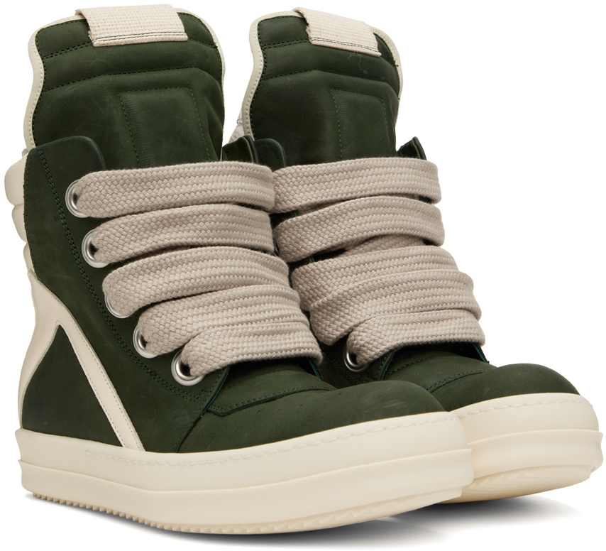 Rick Owens Green Geobasket Sneakers Rick Owens