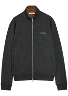 Givenchy Logo-appliquéd Wool-blend Track Sweatshirt Grey