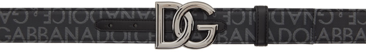 Photo: Dolce&Gabbana Gray & Black 'DG' Belt