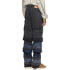 Y/Project Black Layered Jeans