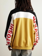 Satoshi Nakamoto - Panelled Printed Cotton-Jersey Sweatshirt - Yellow