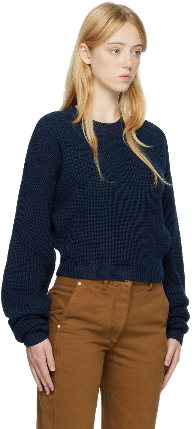 Quira SSENSE Exclusive Navy Raglan Sweater