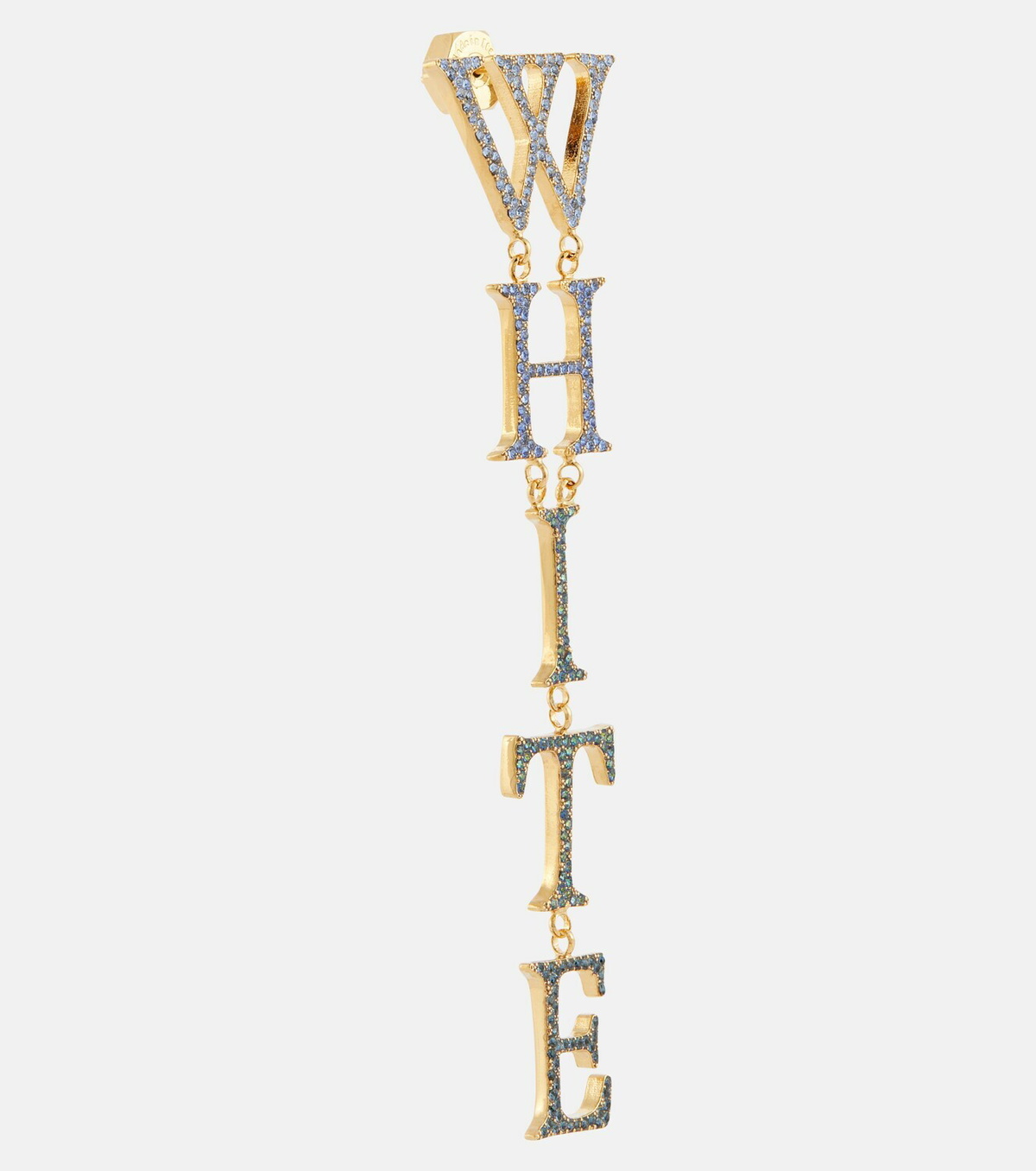 【関税&送料込み】Off-White Logo Earrings Off-White Crystal-embellished logo earrings Off-White