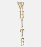 Off-White Crystal-embellished logo earrings