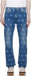Burberry Blue Polka Dot Jeans