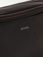 Zegna - Logo-Appliquéd Full-Grain Leather Wash Bag