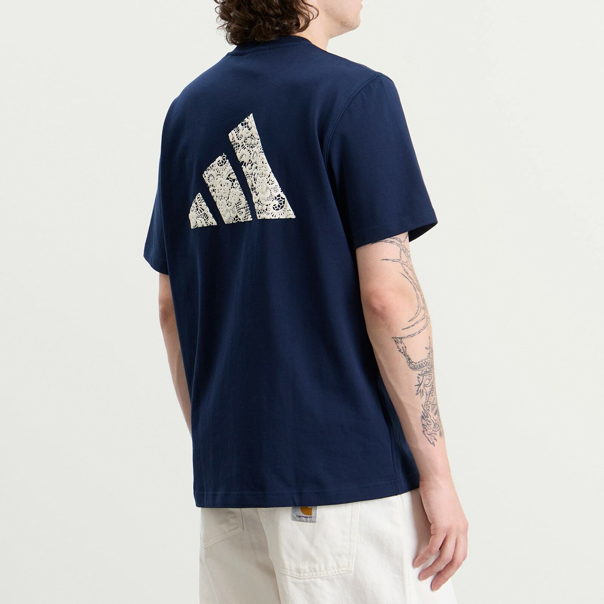 Adidas Men's x Arte T-Shirt in Collegiate Navy/Off White