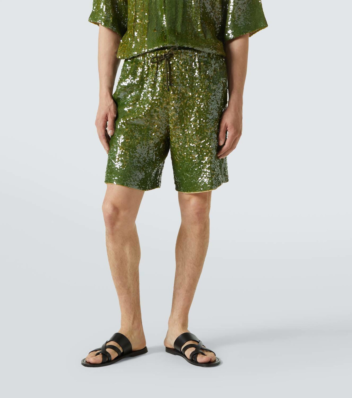 Dries Van Noten Sequined Bermuda shorts