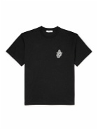 JW Anderson - Logo-Appliquéd Cotton-Jersey T-Shirt - Black