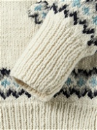 Chamula - Fair Isle Merino Wool Zip-Up Cardigan - Neutrals