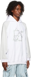 We11done White Washed Fleece Hoodie