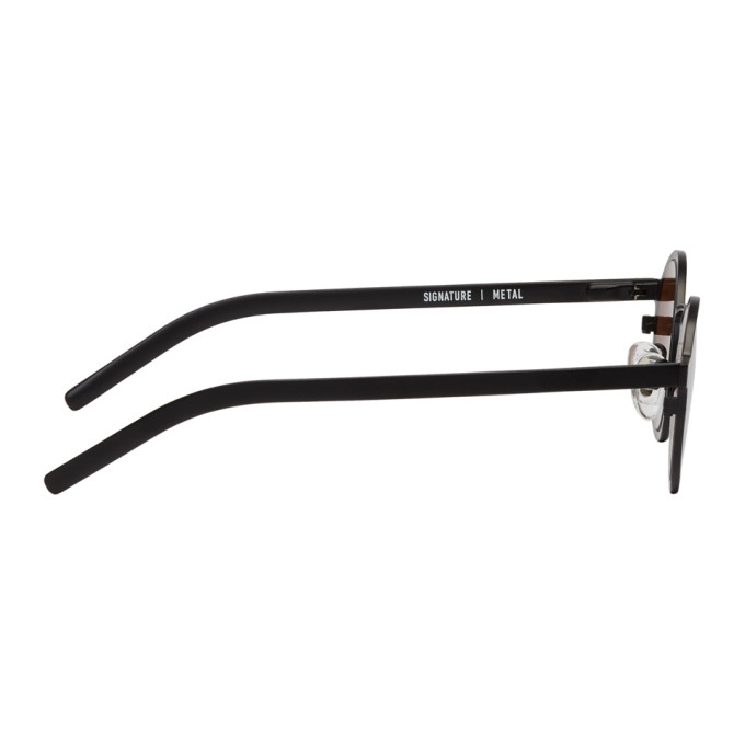 BLYSZAK Black and Bronze Signature Oval Sunglasses