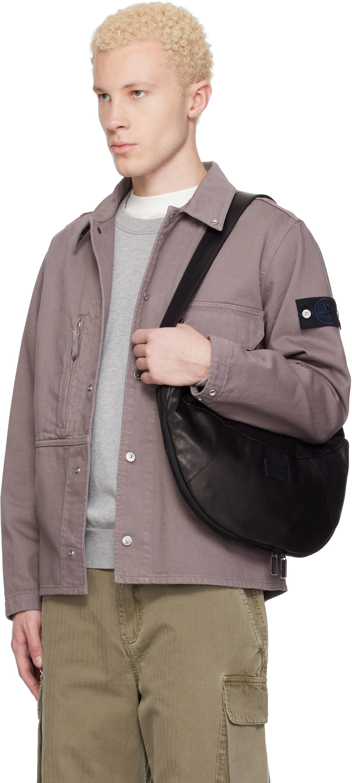 Stone Island Purple 1200001 Light Bull Denim Jacket