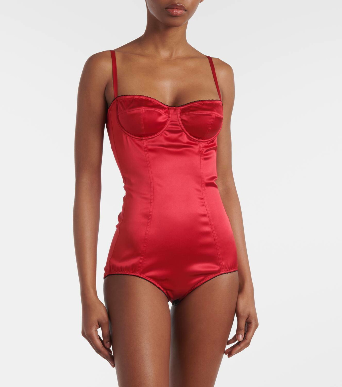 Dolce&Gabbana Silk-blend satin bodysuit